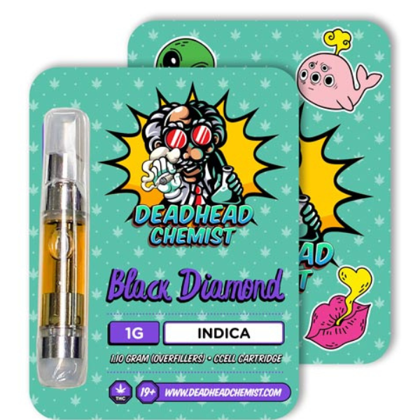 Deadhead Chemist THC Vape Cartridge 1G | Black Diamond Indica